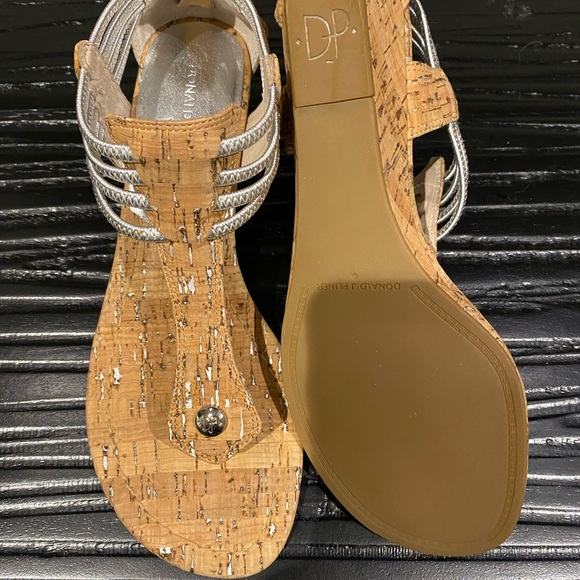 Donald Pliner cork wedge sandals - Picture 3 of 4
